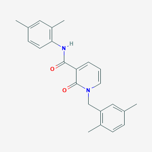 molecular formula C23H24N2O2 B2364364 1-(2,5-dimethylbenzyl)-N-(2,4-dimethylphenyl)-2-oxo-1,2-dihydropyridine-3-carboxamide CAS No. 946330-82-1