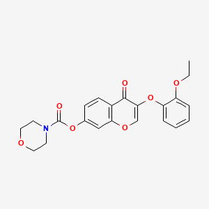 molecular formula C22H21NO7 B2364370 3-(2-ethoxyphenoxy)-4-oxo-4H-chromen-7-yl morpholine-4-carboxylate CAS No. 637751-22-5
