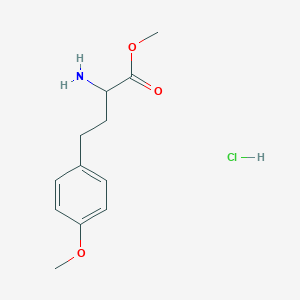 molecular formula C12H18ClNO3 B2364371 Methyl 2-amino-4-(4-methoxyphenyl)butanoate;hydrochloride CAS No. 2287263-47-0