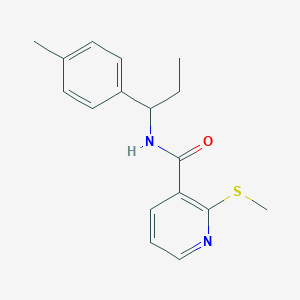 N-[1-(4-methylphenyl)propyl]-2-(methylsulfanyl)pyridine-3-carboxamide