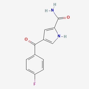 molecular formula C12H9FN2O2 B2364377 4-(4-fluorobenzoyl)-1H-pyrrole-2-carboxamide CAS No. 478259-28-8