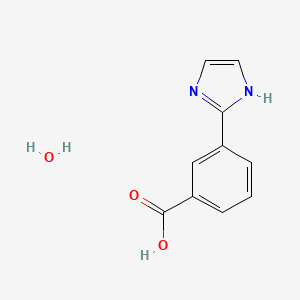 molecular formula C10H10N2O3 B2364381 3-(1h-Imidazol-2-yl)benzoic acid hydrate CAS No. 1609403-92-0