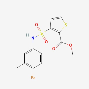molecular formula C13H12BrNO4S2 B2364383 3-{[(4-溴-3-甲苯基)氨基]磺酰基}噻吩-2-甲酸甲酯 CAS No. 941935-97-3