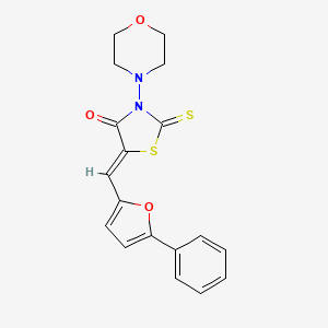 (Z)-3-morpholino-5-((5-phenylfuran-2-yl)methylene)-2-thioxothiazolidin-4-one