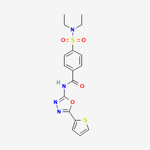 4-(N,N-diethylsulfamoyl)-N-(5-(thiophen-2-yl)-1,3,4-oxadiazol-2-yl)benzamide