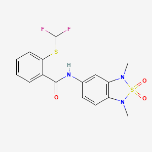 2-((difluoromethyl)thio)-N-(1,3-dimethyl-2,2-dioxido-1,3-dihydrobenzo[c][1,2,5]thiadiazol-5-yl)benzamide