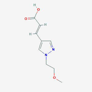 molecular formula C9H12N2O3 B2364413 (2E)-3-[1-(2-甲氧基乙基)-1H-吡唑-4-基]丙-2-烯酸 CAS No. 1379404-78-0