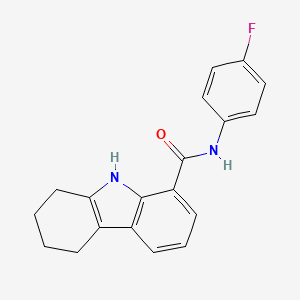 molecular formula C19H17FN2O B2364414 N-(4-氟苯基)-2,3,4,9-四氢-1H-咔唑-8-甲酰胺 CAS No. 946253-91-4