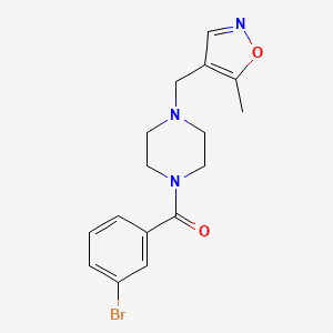 (3-Bromophenyl)(4-((5-methylisoxazol-4-yl)methyl)piperazin-1-yl)methanone