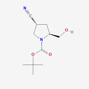 (2S,4R)-tert-butyl 4-cyano-2-(hydroxymethyl)pyrrolidine-1-carboxylate