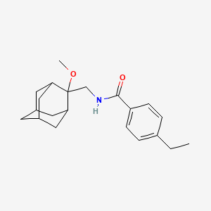 molecular formula C21H29NO2 B2364424 4-ethyl-N-(((1R,3S,5r,7r)-2-methoxyadamantan-2-yl)methyl)benzamide CAS No. 1797900-94-7