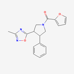 Furan-2-yl(3-(3-methyl-1,2,4-oxadiazol-5-yl)-4-phenylpyrrolidin-1-yl)methanone