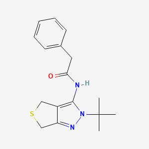 N-(2-tert-butyl-4,6-dihydrothieno[3,4-c]pyrazol-3-yl)-2-phenylacetamide