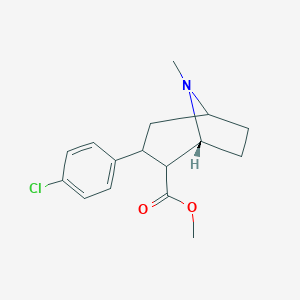 molecular formula C22H22N4O14 B236445 3-(4-Chlorophenyl)tropane-2-carboxylic acid methyl ester CAS No. 130342-80-2