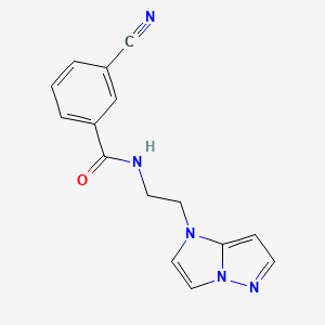 molecular formula C15H13N5O B2364453 N-(2-(1H-咪唑并[1,2-b]吡唑-1-基)乙基)-3-氰基苯甲酰胺 CAS No. 1788532-66-0