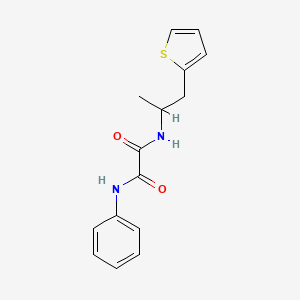 molecular formula C15H16N2O2S B2364455 N1-苯基-N2-(1-(噻吩-2-基)丙基)草酰胺 CAS No. 1209338-43-1