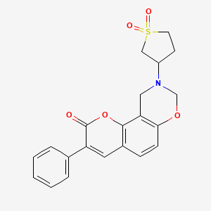 9-(1,1-dioxidotetrahydrothiophen-3-yl)-3-phenyl-9,10-dihydrochromeno[8,7-e][1,3]oxazin-2(8H)-one