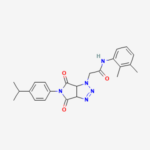 molecular formula C23H25N5O3 B2364465 N-(2,3-dimethylphenyl)-2-[5-(4-isopropylphenyl)-4,6-dioxo-4,5,6,6a-tetrahydropyrrolo[3,4-d][1,2,3]triazol-1(3aH)-yl]acetamide CAS No. 1008245-08-6