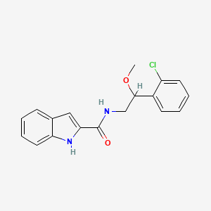molecular formula C18H17ClN2O2 B2364468 N-[2-(2-氯苯基)-2-甲氧基乙基]-1H-吲哚-2-甲酰胺 CAS No. 1798659-65-0