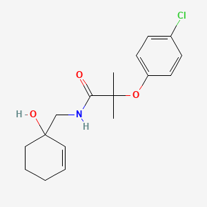 2-(4-chlorophenoxy)-N-[(1-hydroxycyclohex-2-en-1-yl)methyl]-2-methylpropanamide