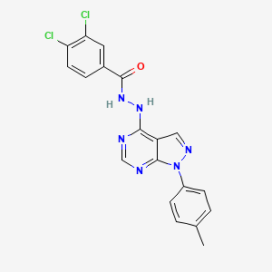 3,4-dichloro-N'-[1-(4-methylphenyl)pyrazolo[3,4-d]pyrimidin-4-yl]benzohydrazide