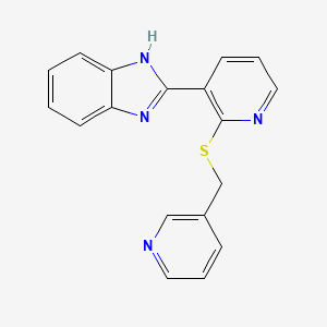 2-(2-((pyridin-3-ylmethyl)thio)pyridin-3-yl)-1H-benzo[d]imidazole