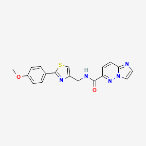 N-[[2-(4-Methoxyphenyl)-1,3-thiazol-4-yl]methyl]imidazo[1,2-b]pyridazine-6-carboxamide