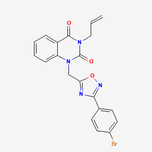 molecular formula C20H15BrN4O3 B2364507 3-allyl-1-((3-(4-bromophenyl)-1,2,4-oxadiazol-5-yl)methyl)quinazoline-2,4(1H,3H)-dione CAS No. 1206999-77-0