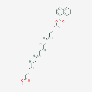 molecular formula C34H27OP B236451 19-Naphthoyl-5,8,11,14-eicosatetraenoic acid methyl ester CAS No. 133983-28-5