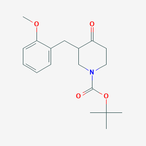 molecular formula C18H25NO4 B2364511 Tert-butyl 3-[(2-methoxyphenyl)methyl]-4-oxopiperidine-1-carboxylate CAS No. 1260807-06-4