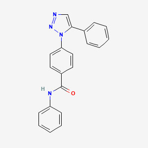 molecular formula C21H16N4O B2364513 N-phenyl-4-(5-phenyl-1H-1,2,3-triazol-1-yl)benzamide CAS No. 915933-07-2