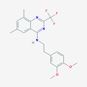 N-(3,4-dimethoxyphenethyl)-6,8-dimethyl-2-(trifluoromethyl)quinazolin-4-amine