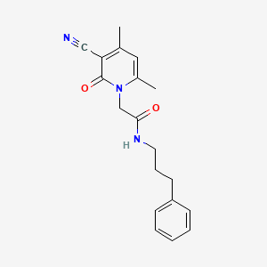 2-(3-cyano-4,6-dimethyl-2-oxopyridin-1(2H)-yl)-N-(3-phenylpropyl)acetamide