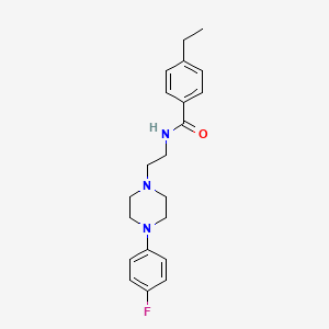 molecular formula C21H26FN3O B2364518 4-ethyl-N-(2-(4-(4-fluorophenyl)piperazin-1-yl)ethyl)benzamide CAS No. 1049345-83-6