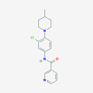 molecular formula C18H20ClN3O B236452 N-[3-chloro-4-(4-methyl-1-piperidinyl)phenyl]nicotinamide 