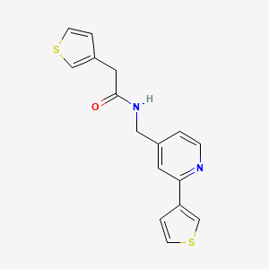 2-(thiophen-3-yl)-N-((2-(thiophen-3-yl)pyridin-4-yl)methyl)acetamide