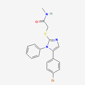 2-((5-(4-bromophenyl)-1-phenyl-1H-imidazol-2-yl)thio)-N-methylacetamide