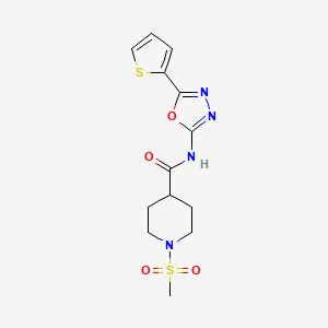 1-(methylsulfonyl)-N-(5-(thiophen-2-yl)-1,3,4-oxadiazol-2-yl)piperidine-4-carboxamide
