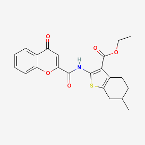 ethyl 6-methyl-2-(4-oxo-4H-chromene-2-carboxamido)-4,5,6,7-tetrahydrobenzo[b]thiophene-3-carboxylate