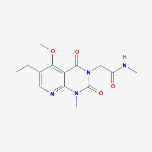 molecular formula C14H18N4O4 B2364544 2-(6-ethyl-5-methoxy-1-methyl-2,4-dioxo-1,2-dihydropyrido[2,3-d]pyrimidin-3(4H)-yl)-N-methylacetamide CAS No. 941984-18-5