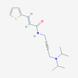 molecular formula C17H24N2OS B2364548 (E)-N-(4-(diisopropylamino)but-2-yn-1-yl)-3-(thiophen-2-yl)acrylamide CAS No. 1396891-16-9