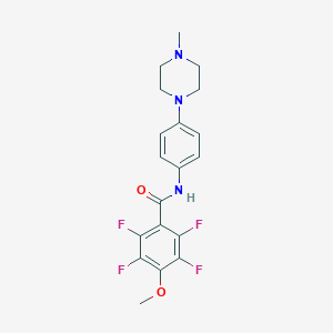 molecular formula C19H19F4N3O2 B236455 2,3,5,6-tetrafluoro-4-methoxy-N-[4-(4-methylpiperazin-1-yl)phenyl]benzamide 