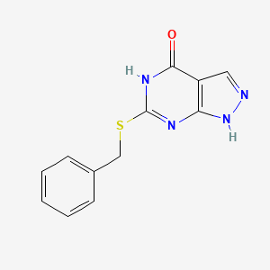 molecular formula C12H10N4OS B2364550 6-(苄基硫代)-1H-吡唑并[3,4-d]嘧啶-4(5H)-酮 CAS No. 877630-32-5
