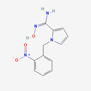 molecular formula C12H12N4O3 B2364555 N'-hydroxy-1-(2-nitrobenzyl)-1H-pyrrole-2-carboximidamide CAS No. 866138-20-7