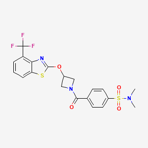 N,N-dimethyl-4-(3-((4-(trifluoromethyl)benzo[d]thiazol-2-yl)oxy)azetidine-1-carbonyl)benzenesulfonamide