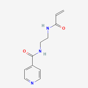 molecular formula C11H13N3O2 B2364560 N-(2-丙烯酰胺基乙基)异烟酰胺 CAS No. 2168132-15-6