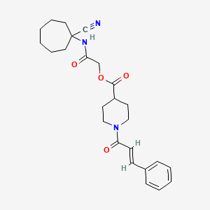 [2-[(1-cyanocycloheptyl)amino]-2-oxoethyl] 1-[(E)-3-phenylprop-2-enoyl]piperidine-4-carboxylate
