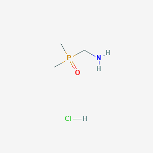 molecular formula C3H11ClNOP B2364577 Dimethylphosphorylmethanamine;hydrochloride CAS No. 1429201-51-3