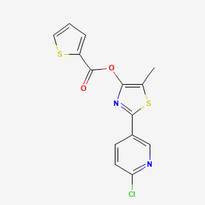 2-(6-Chloro-3-pyridinyl)-5-methyl-1,3-thiazol-4-yl 2-thiophenecarboxylate