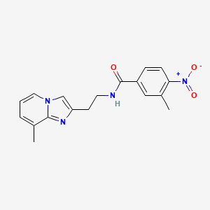 3-methyl-N-(2-(8-methylimidazo[1,2-a]pyridin-2-yl)ethyl)-4-nitrobenzamide